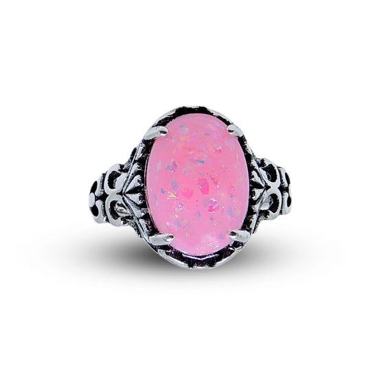 SaharaFireOpalStatementRingforWomenOval-CutGingerLyneCollection_Pink-1