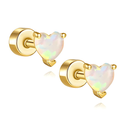 HeartFlatBackOpalEarringsforCartilageHelixTragusLobe16gGoldoverSterlingSilverStudsPairbyGingerLyne_White-1