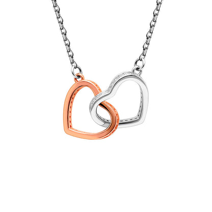Mom Greeting Card Sterling Silver Linked Hearts Necklace Women Ginger Lyne Collection - Mom-23