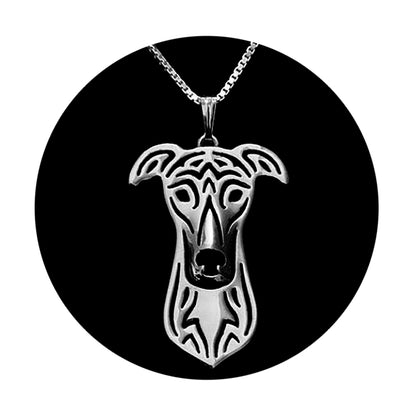 Greyhound Dog Pendant Necklace for Women and Girls Silver Plated Girls Womens Ginger Lyne Collection