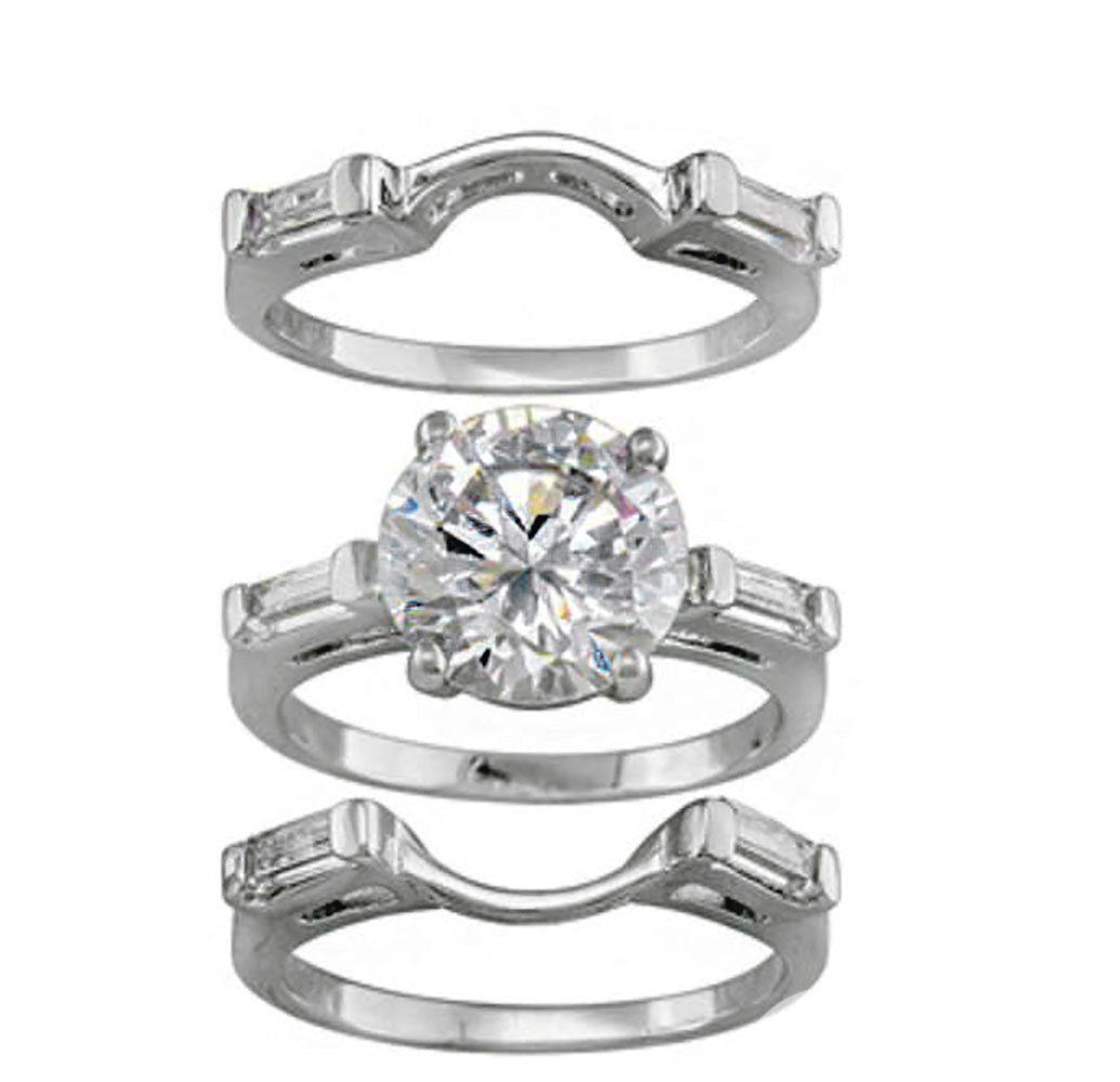 Alisha 3 Ring Wedding Ring Set for Women Engagement Matching Band Ginger Lyne Collection