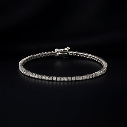 TennisBraceletforWomenSterlingSilver8ACZRound3mmor5mm7"or8"LengthbyGingerLyne_Clear-4