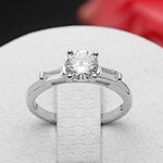 Load image into Gallery viewer, Dione Engagement Ring Sterling Silver Cz Bridal Womens Ginger Lyne Collection - 6
