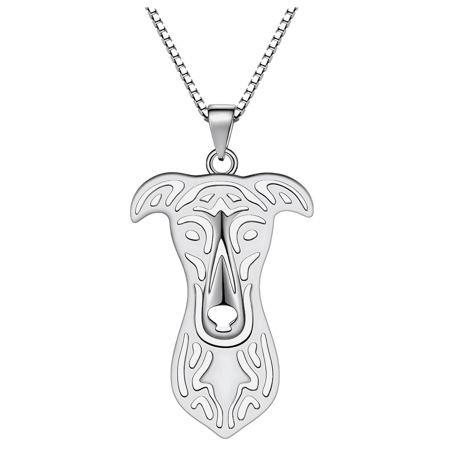 Greyhound Dog Necklace for Women Pendant Chain Sterling Silver Ginger Lyne Collection - Necklace