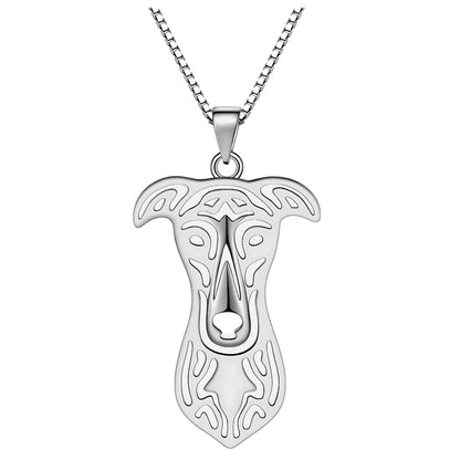 Greyhound Dog Necklace for Women Pendant Chain Sterling Silver Ginger Lyne Collection - Necklace