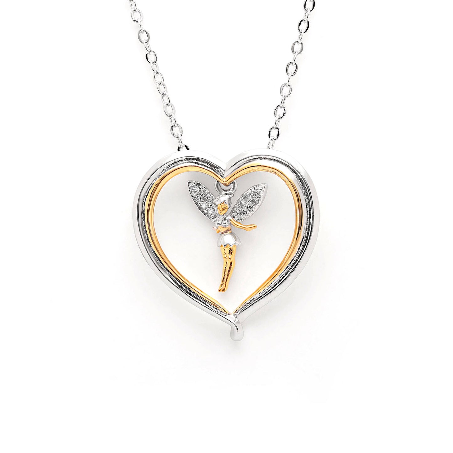 Fairy Pendant Necklace Winged Angel Heart Girls Ginger Lyne Collection