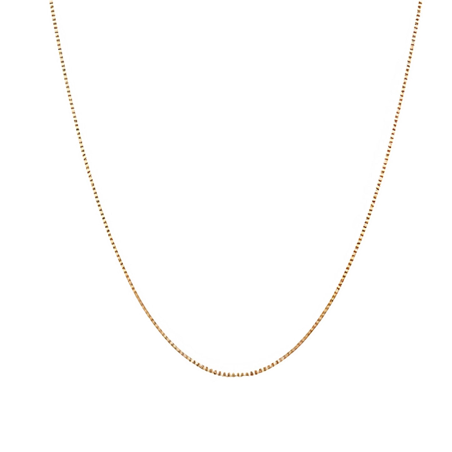 Box Chain for Men or Necklace for Women by Ginger Lyne 925 Sterling Silver 18-20 Inch Adjustable 1mm Width - Gold - Gold-20"
