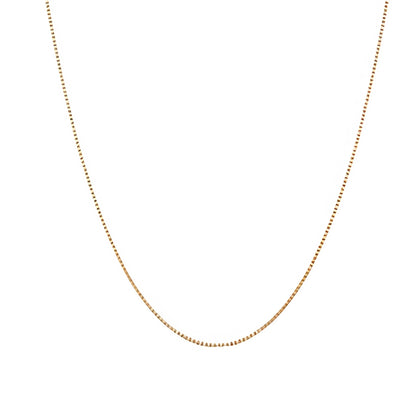 Box Chain for Men or Necklace for Women by Ginger Lyne 925 Sterling Silver 18-20 Inch Adjustable 1mm Width - Gold - Gold-20"
