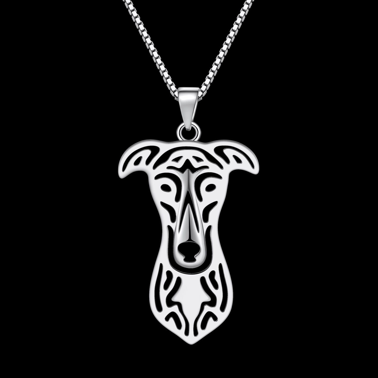 Greyhound Dog Pendant Necklace for Women and Girls Silver Plated Girls Womens Ginger Lyne Collection