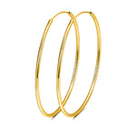 Load image into Gallery viewer, Hoop Earrings for Women 50mm Classic Thin Gold Sterling Silver Womens Ginger Lyne Collection - 50mm-Gold
