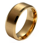 Load image into Gallery viewer, 8mm Wedding Band Ring Womens Mens Gold Stainless Steel Ginger Lyne Collection - Gold,10
