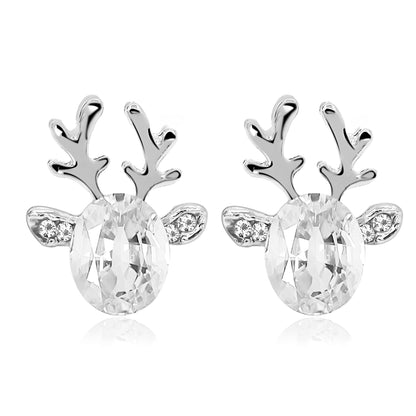 ReindeerStudEarringsforWomenWhiteGoldPlatedCZChristmasJewelryGingerLyneCollection_Clear-1