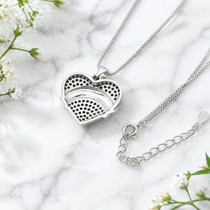 Granddaughter Necklace for Women by Ginger Lyne CZ Heart Pendant White Gold Plated - Clear