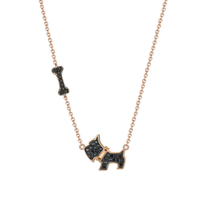 Scottie Dog Bone Earring Necklace Set for Women Sterling Silver Ginger Lyne Collection - Set