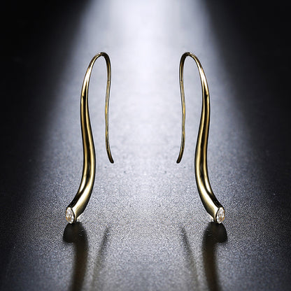 Fish Hook Drop Earrings for Women Cubic Zirconia Ginger Lyne Collection