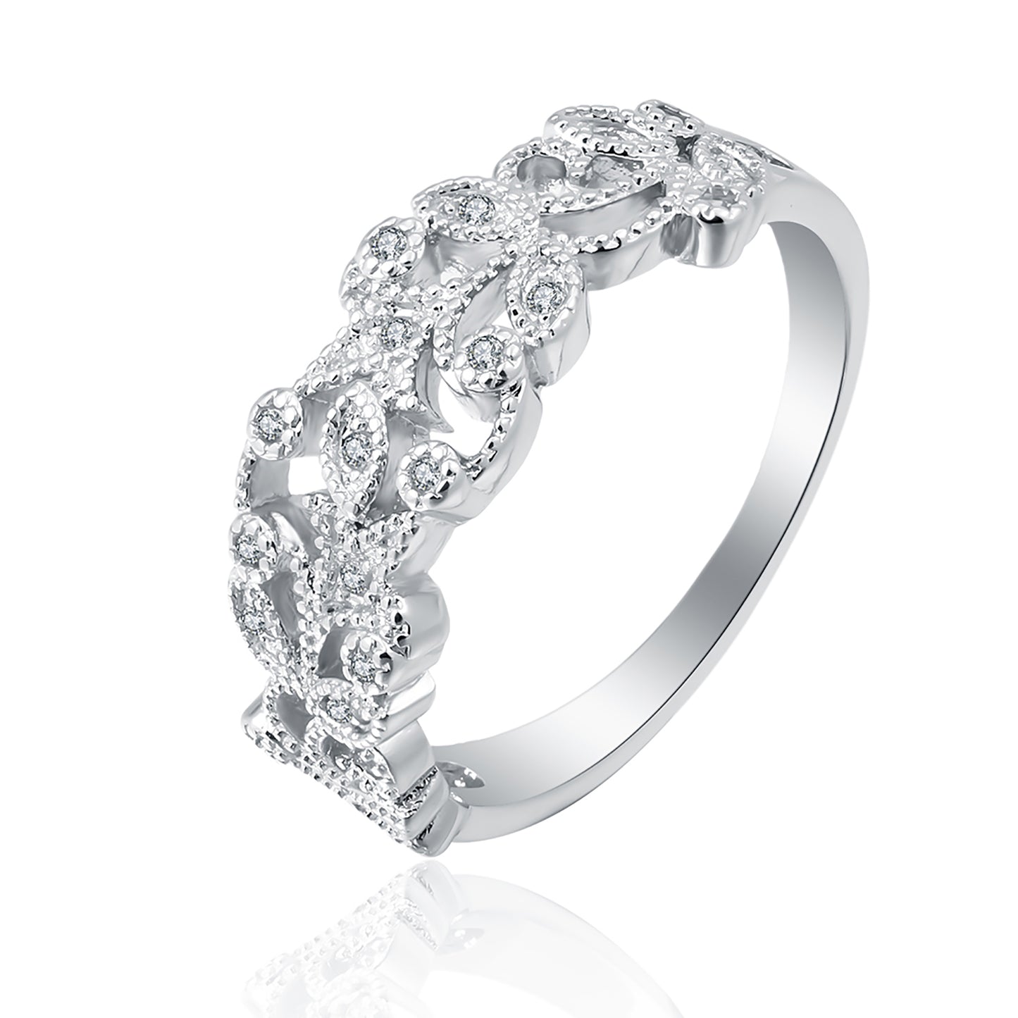 VinesFiligreeWeddingBridalBandRingWomensGingerLyneCollection_Silver-1