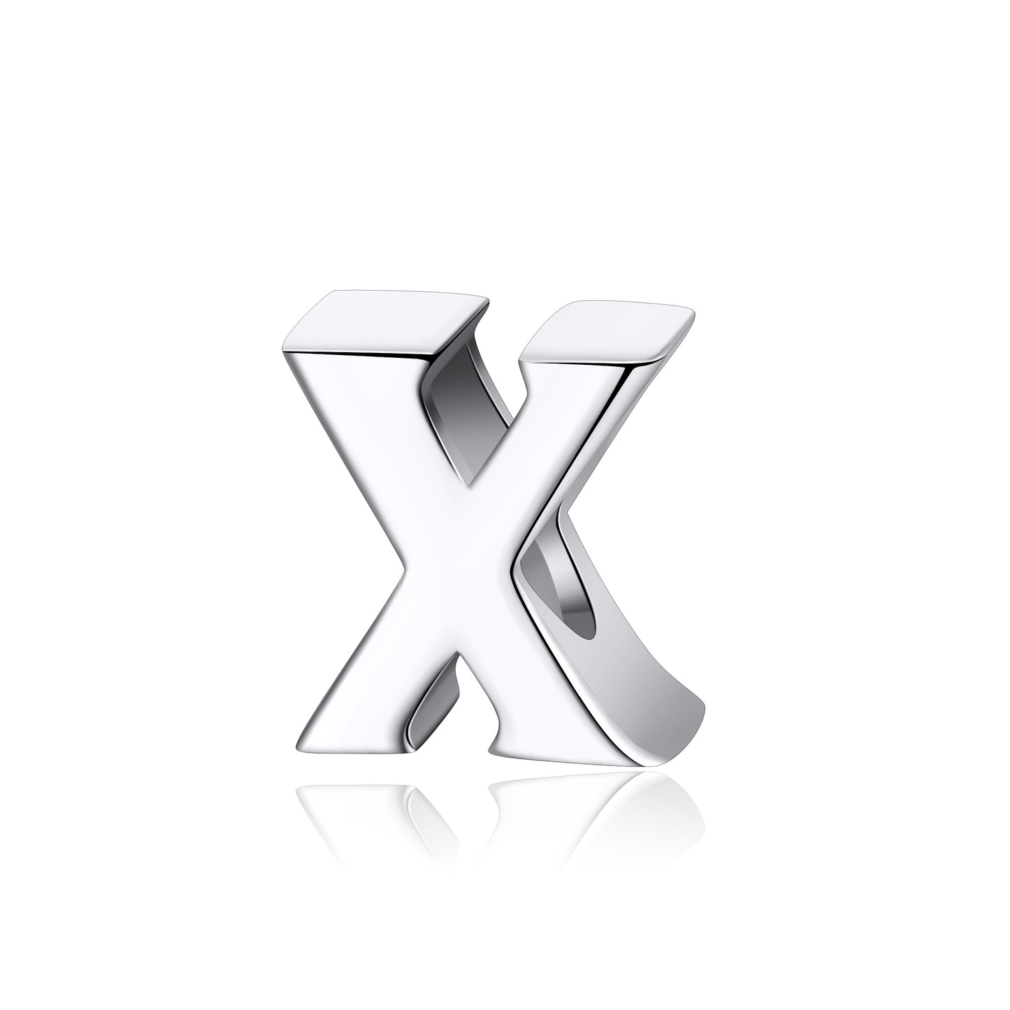 Initial Letter Charms for Women Bracelet Sterling Silver  Ginger Lyne Collection - X