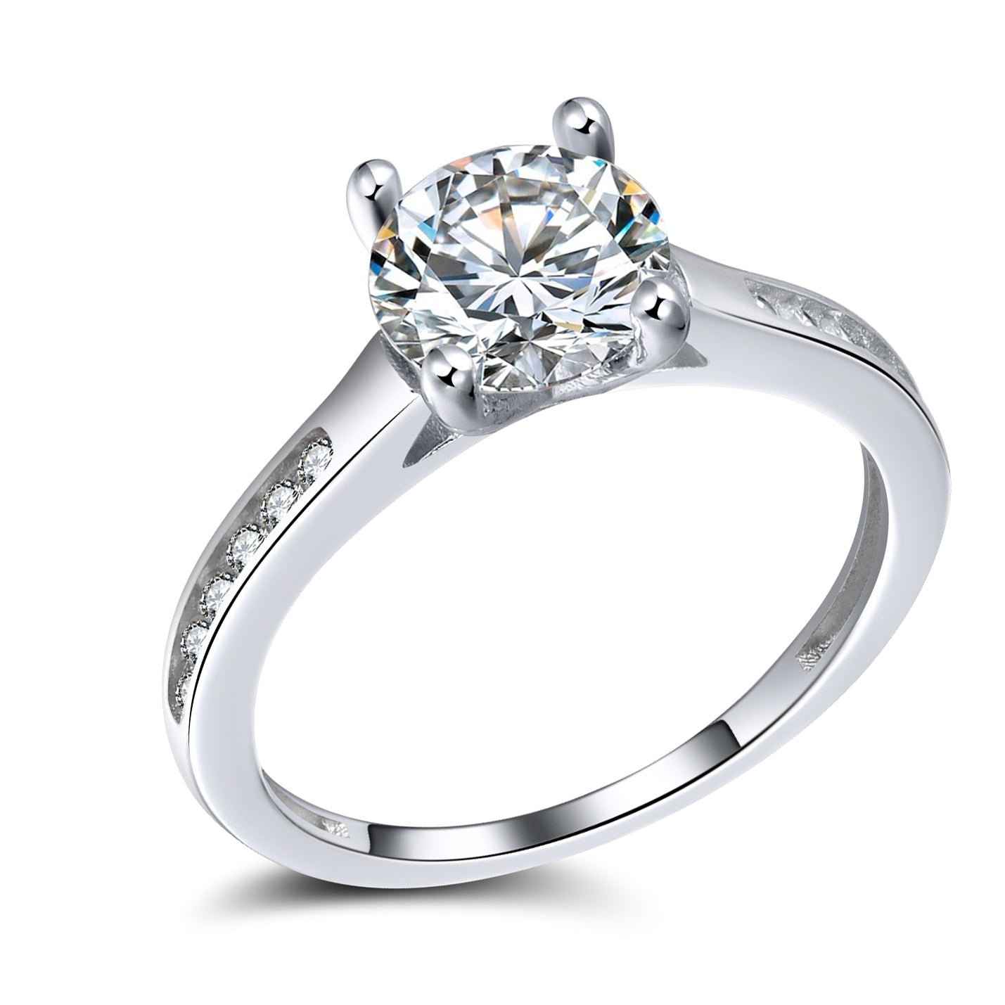 VictoriaEngagementRingSterlingSilverSolitaireWomensGingerLyneCollection_Eng.Ring/Silver-1