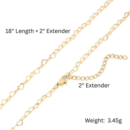 HeartLinkChainNecklaceforWomen20Inch18KGoldPVDPlatedStainlessSteelGingerLyne_Silver-7