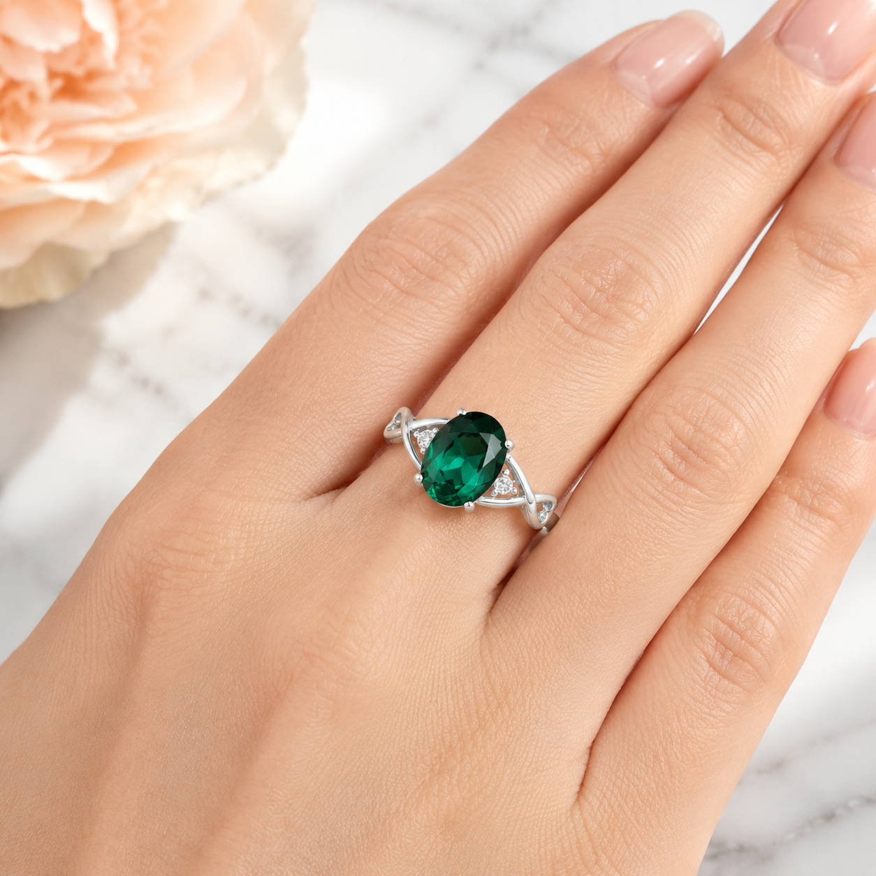 BirthstoneEngagementRingforWomenbyGingerLyneSterlingSilverCubicZirconia_green-3