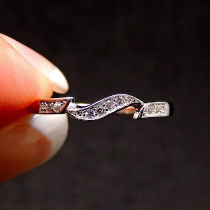 CalliUniqueAnniversaryWeddingBandRingWhiteGoldPlateGingerLyneCollection_Silver-3