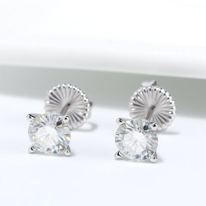 Amore2Ctwor4CtwMoissaniteSolitaireStudEarringsforWomenbyGingerLyneSterlingSilver_4Carat-3