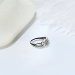 Load image into Gallery viewer, Hearts Engagement Promise Ring Sterling Silver Cz Womens Ginger Lyne Collection
