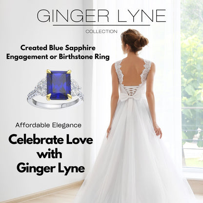 Blue Sapphire Engagement Rings for Women Sterling Silver Birthstone Rings by Ginger Lyne