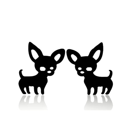 GingerLyneChihuahuaDogStudEarringsforWomenStainlessSteelPuppyPetJewelryGifts_Black-1