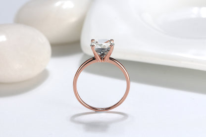 AmoreEngagementRingWomen1,2or3CtTopazSterlingGingerLyneCollection_Rose1Carat-4
