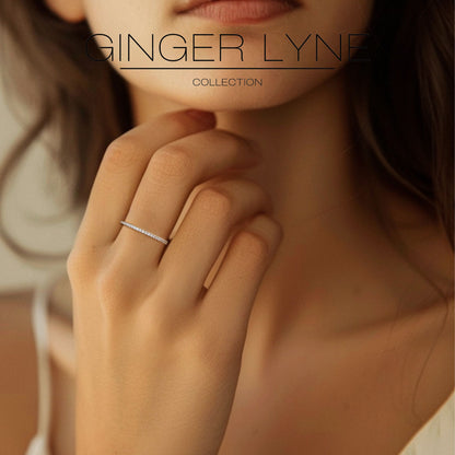 EternityWeddingBandforWomenCubicZirconiaSterlingSilverStackingRingsGingerLyneCollection_RoseGold-5