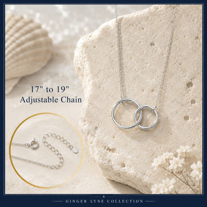 LinkedCirclesPendantNecklaceforWomen18-20",SterlingSilverGingerLyneCollection_Silver-5