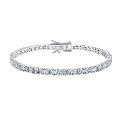 TennisBraceletforWomenSterlingSilver8ACZRound3mmor5mm7"or8"LengthbyGingerLyne_Clear-3