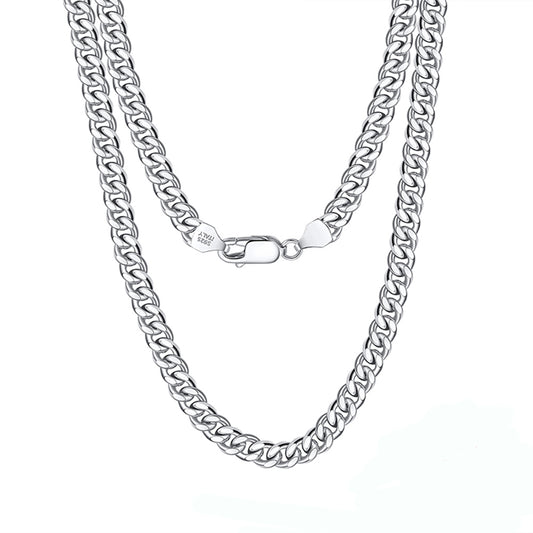 Miami Cuban Link Chain Necklace Men Women 18  Italian Sterling Silver 5mm Ginger Lyne Collection