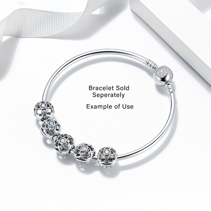 Birthstone Charms for Bracelet Sterling Silver CZ Womens Ginger Lyne Collection - November