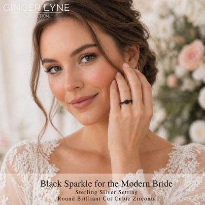 QueenaSolitiareBlackEngagementRingforWomenSterlingSilverCZGingerLyneCollection_BlackBlackStones-4