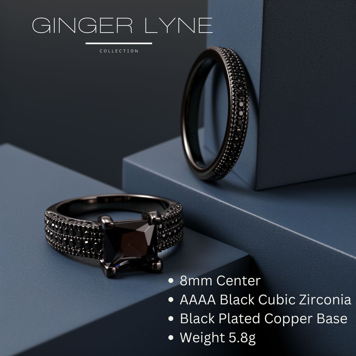 LizaBlackWeddingRingSetforWomanCzGothicEngagementRingGingerLyneCollection_Black-5