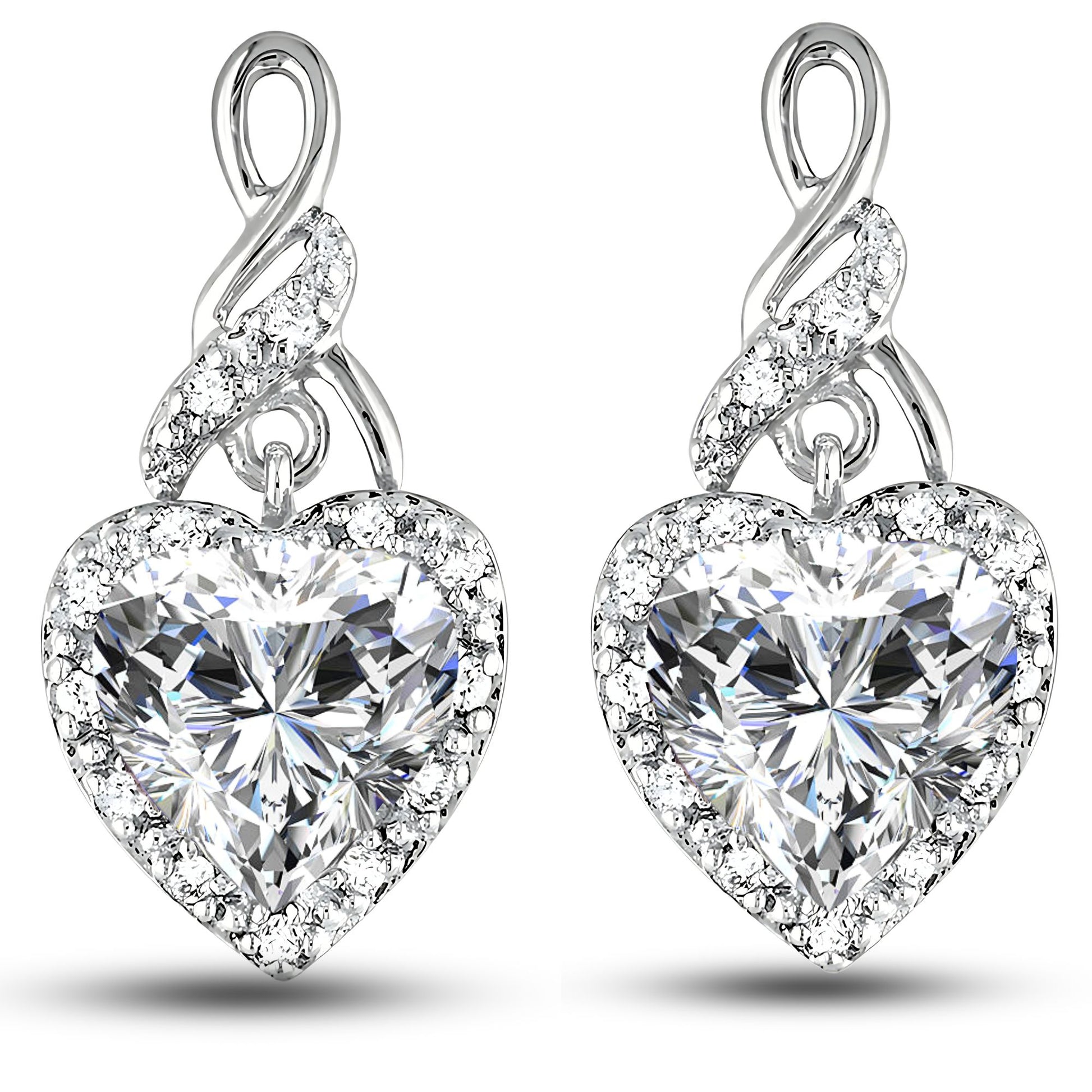 HeartShapeBlueCzDropStudEarringsWomensGingerLyneCollection_Clear-1