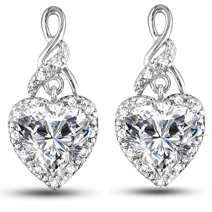 HeartShapeBlueCzDropStudEarringsWomensGingerLyneCollection_Clear-1