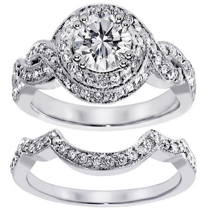 BobbiHaloPaveBridalEngagementWeddingBandRingSetGingerLyneCollection_Silver-4