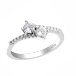 Load image into Gallery viewer, Tatiana Engagement Ring Sterling Silver 2 Stone Cz Womens Ginger Lyne Collection - 5
