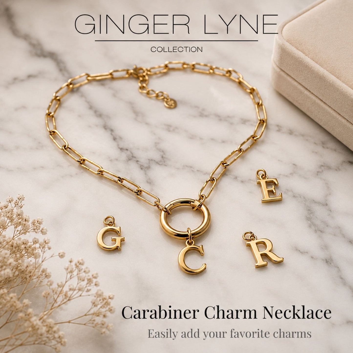 PaperclipLinkCircleCarabinerIntialLetterCharmHolderNecklaceforWomen18ktGoldPlatedStainlessSteelGingerLyne_Gold-6