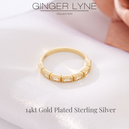 ArdenWeddingBandforWomenSterlingSilverCZAnniversaryHalfEternityRingStackablebyGingerLyne_Gold-2