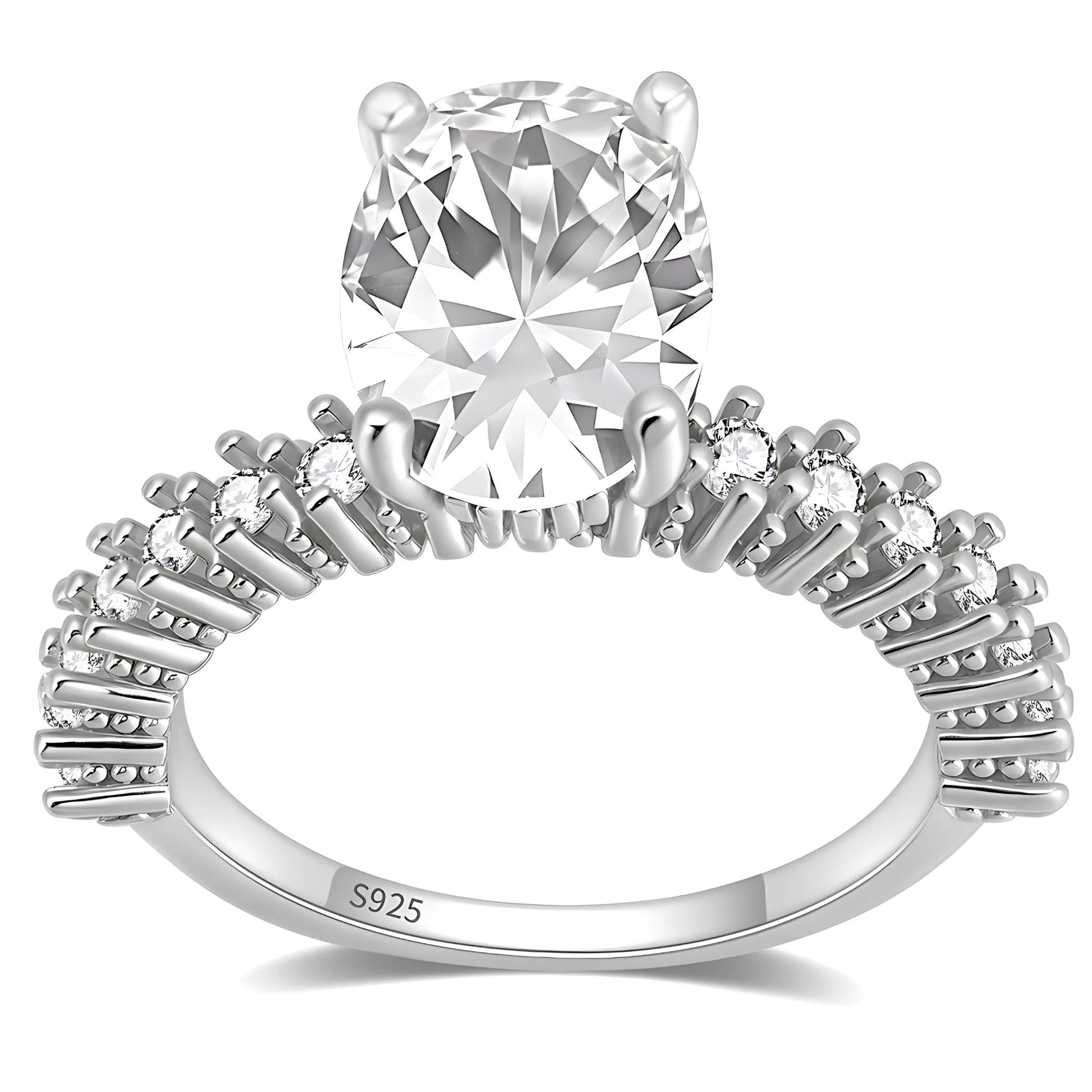 OvalEngagementRingforWomen2.54CtCubicZirconiaSterlingSilverBellariabyGingerLyne_WG-Silver-1