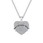 Load image into Gallery viewer, Frenchie Mom French Bulldog Heart Necklace Cubic Zirconia Women Ginger Lyne Collection
