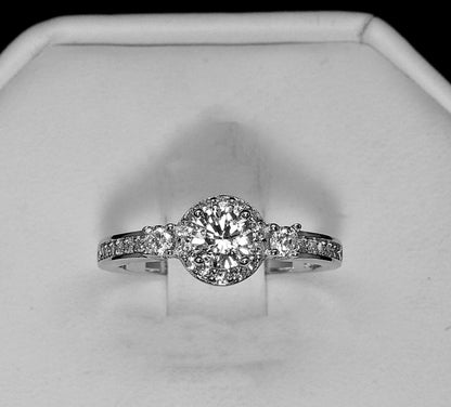 Alexis Engagement Ring Women Sterling Silver Cubic Zirconia Ginger Lyne Collection - 10
