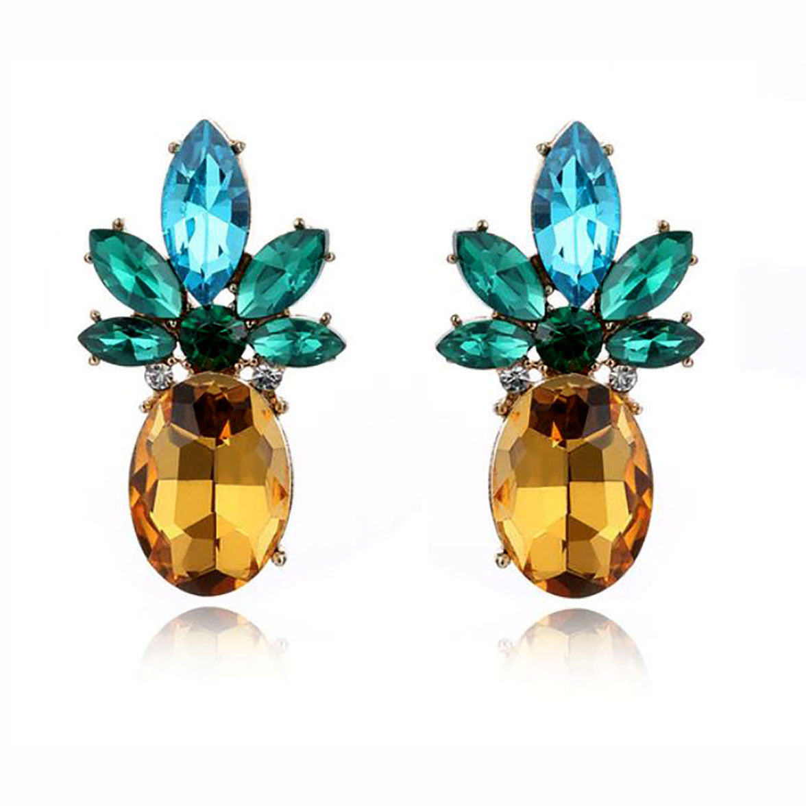 PineappleDropEarringsOvalMarquiseCubicZirconiaWomenGingerLyneCollection_Yellow-1