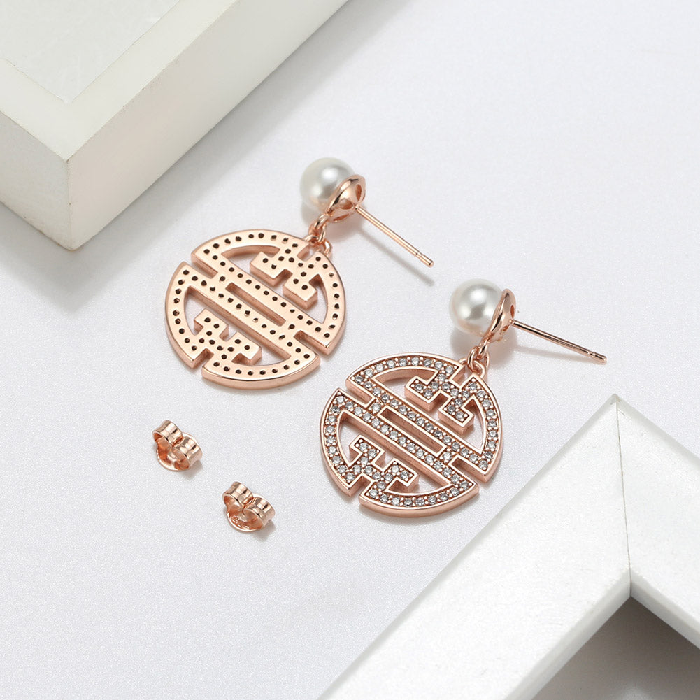 FlowerWindowPatternDangleEarringsforWomenPearlCzGingerLyneCollection_RoseGold-4