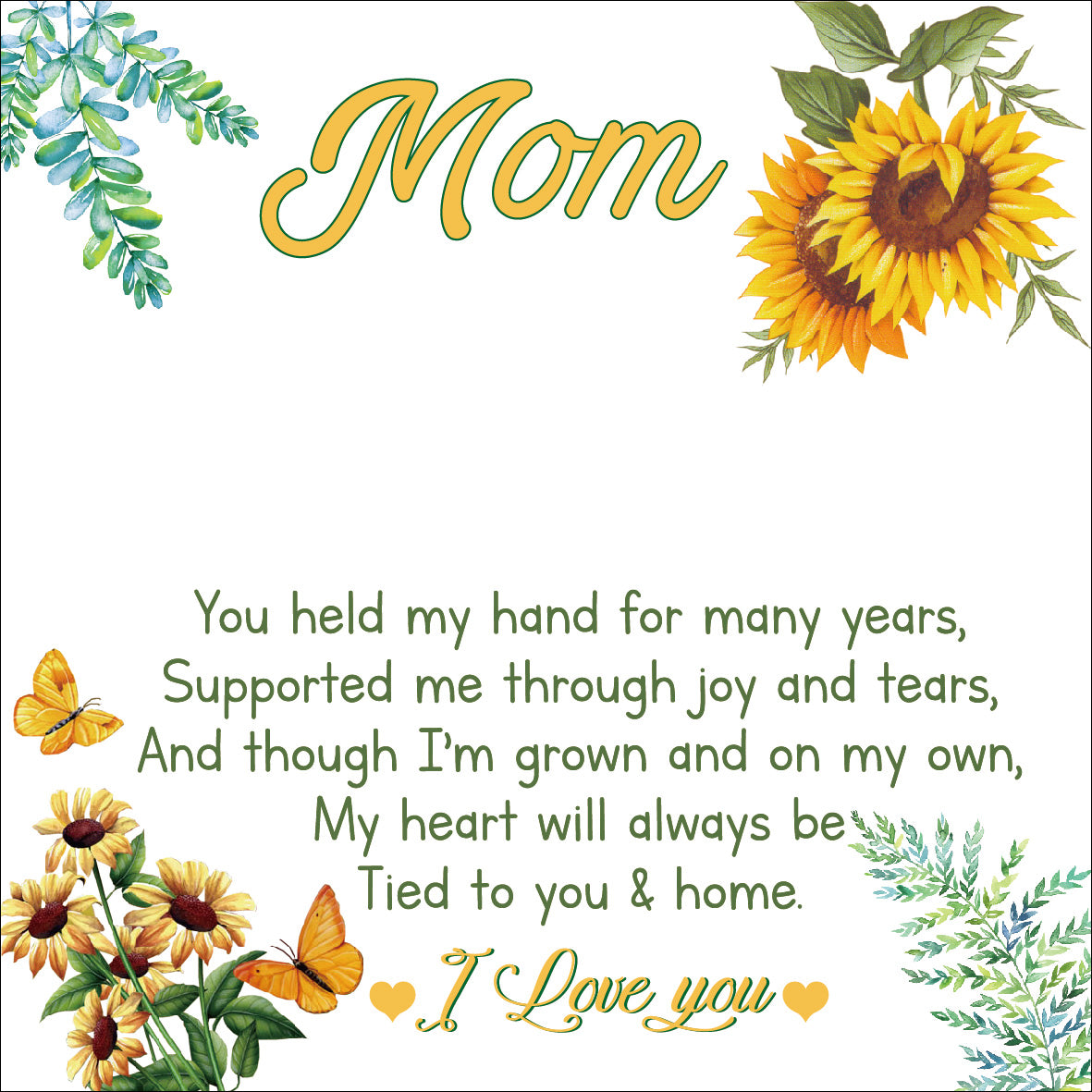 Mom Greeting Card Silver Anchor Heart Necklace Women Ginger Lyne Collection - Mom-255
