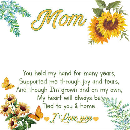 Mom Greeting Card Silver Anchor Heart Necklace Women Ginger Lyne Collection - Mom-255